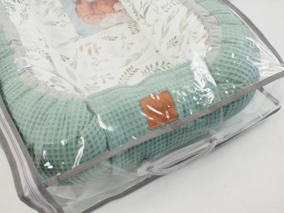 Botanique Reducteur Lit Bebe Boho Fleurs Vert Pique De Coton Etsy