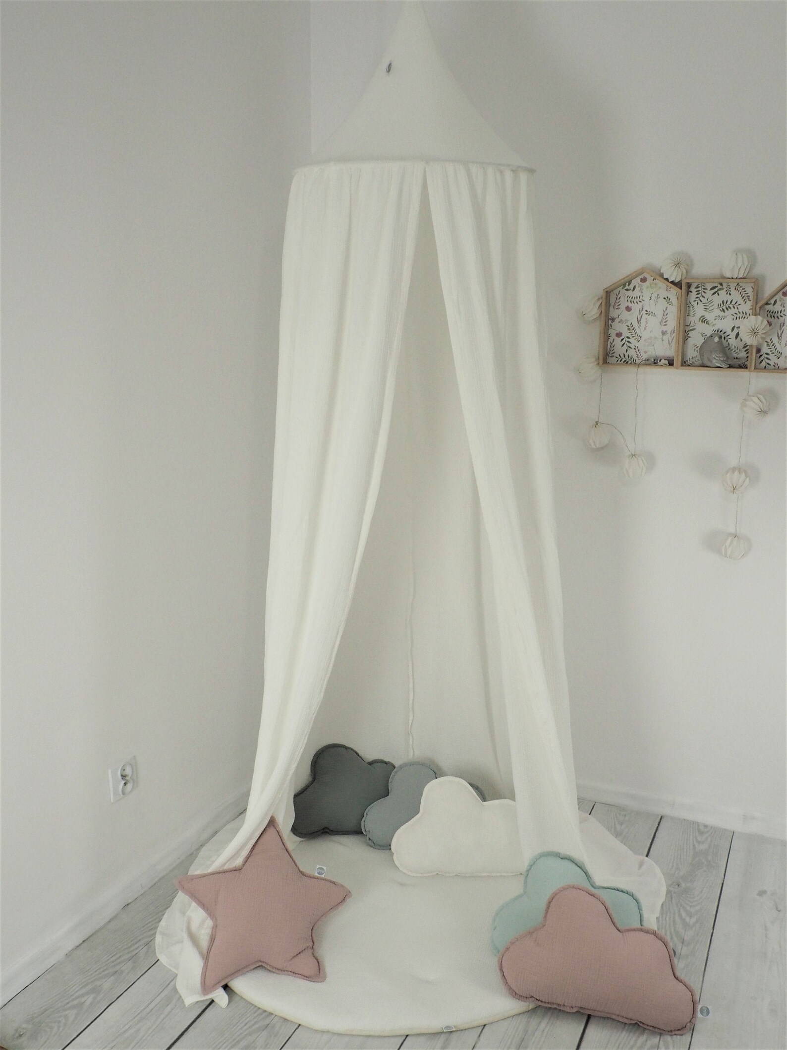 Muslin Canopy White Ivory / Bed Canopy / Kids Baby Canopy / Etsy