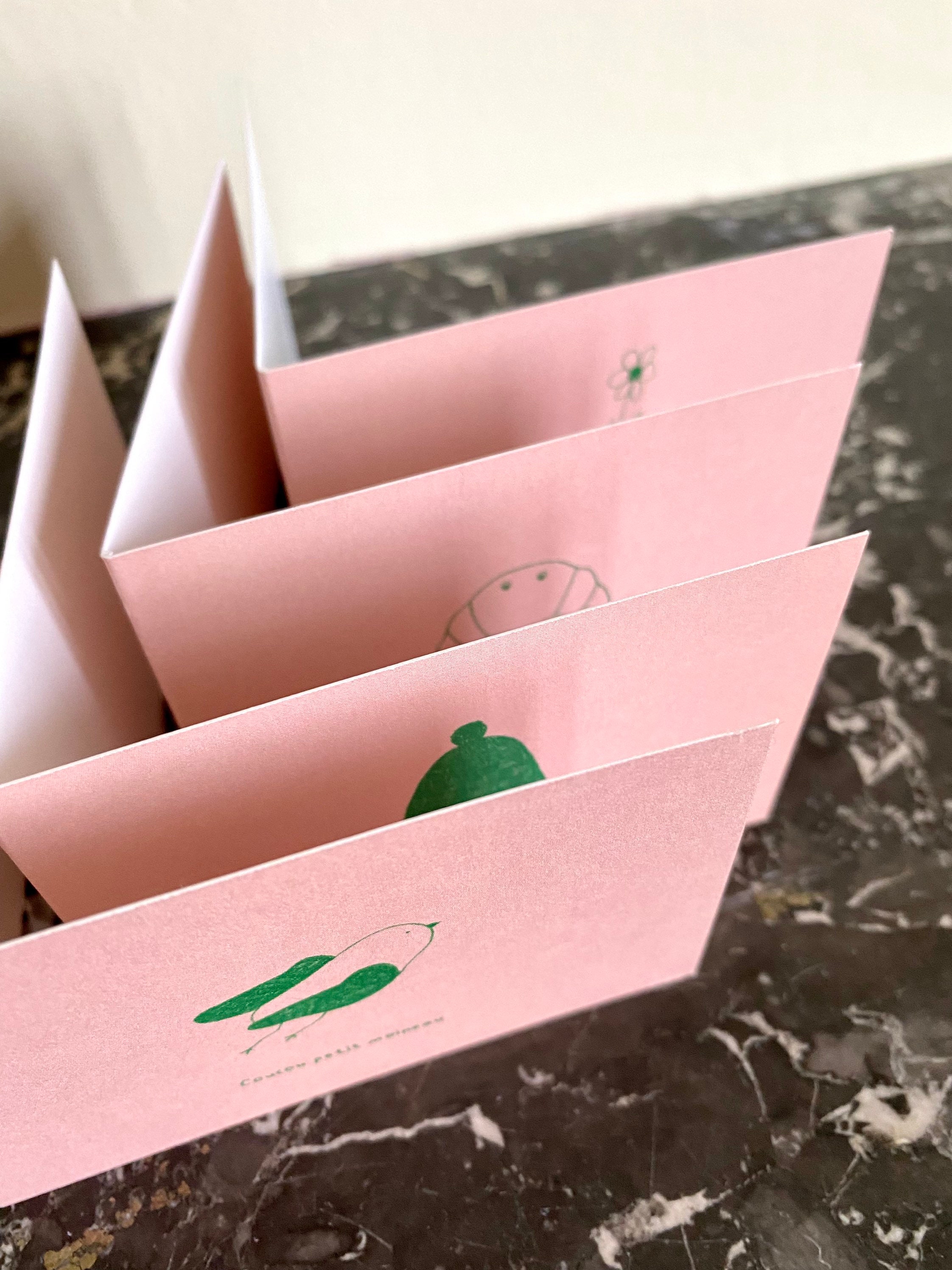 set-of-4-mini-greeting-cards-to-be-specified-when-ordering-giselle