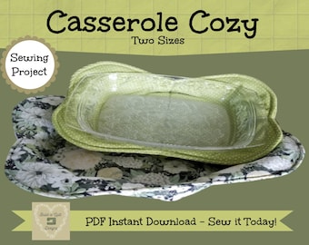 Sewing Instructions Download:  Casserole Dish Cozy Holder in Two Sizes