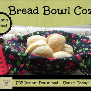 Sewing Instructions Download:  90-Minute Insulated Bread Bowl Cozy & Napkin
