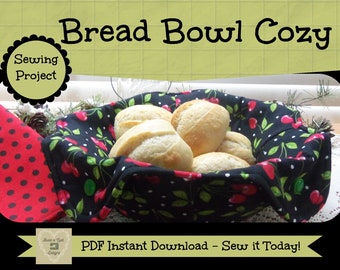 Sewing Instructions Download:  90-Minute Insulated Bread Bowl Cozy & Napkin