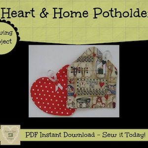 Sewing Instructions Download:  Heart of the Home Pot Holder/Hot Pad