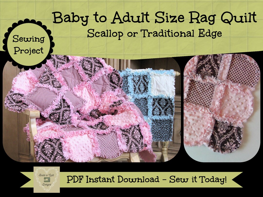 Sewing Instructions Download: Scallop or Traditional Edge Rag Quilt ...