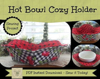 Sewing Instructions Download:  1 Hour Hot Bowl Cozy Holder ~ Petal Style