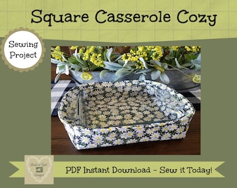 Sewing Instructions Download: Square Casserole Dish Cozy Holder