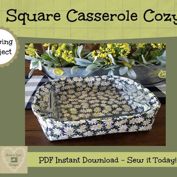 Sewing Instructions Download: Square Casserole Dish Cozy Holder