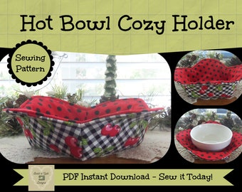 Pattern Download:  1 Hour Hot Bowl Cozy Holder ~ Petal Style