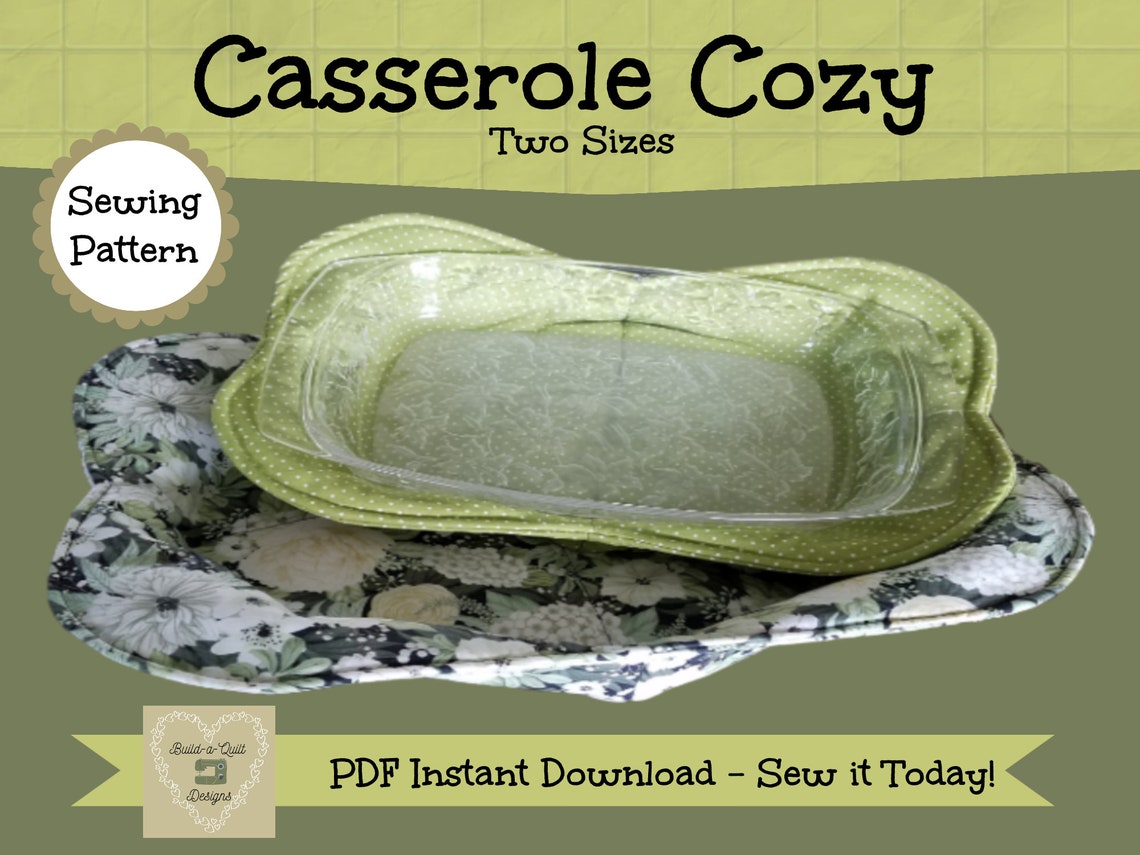 Pattern Download Casserole Dish Cozy Holder in Two Sizes Etsy