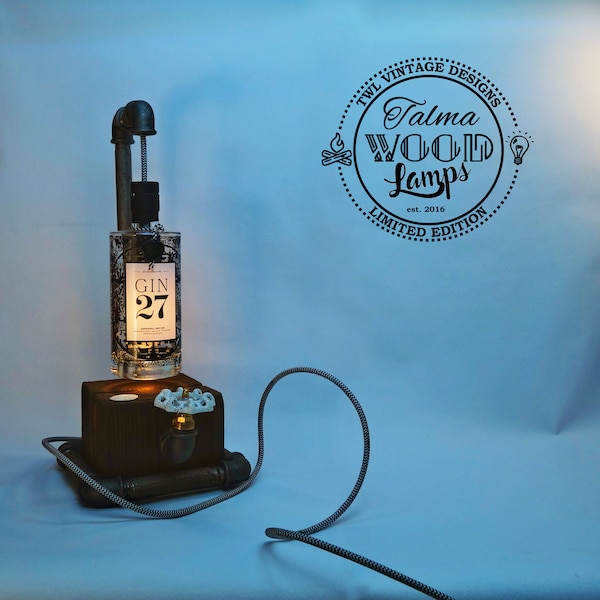 GIN Lampe Stehende Tisch Designer Lampe Industrielle Steampunk, Vintage-Stil, Schnaps Lampe Falschen Lampe Whisky Lampe