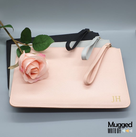 personalised bridesmaid clutch bag