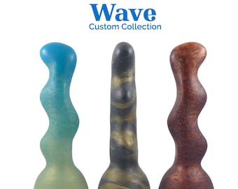 Custom Wave Silicone Dildo - Choose your firmness, colors and pattern