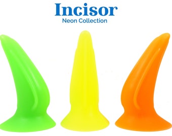 Closeout - Incisor Silicone Dildo - Soft & Flexible Sex Toy - Neon Collection