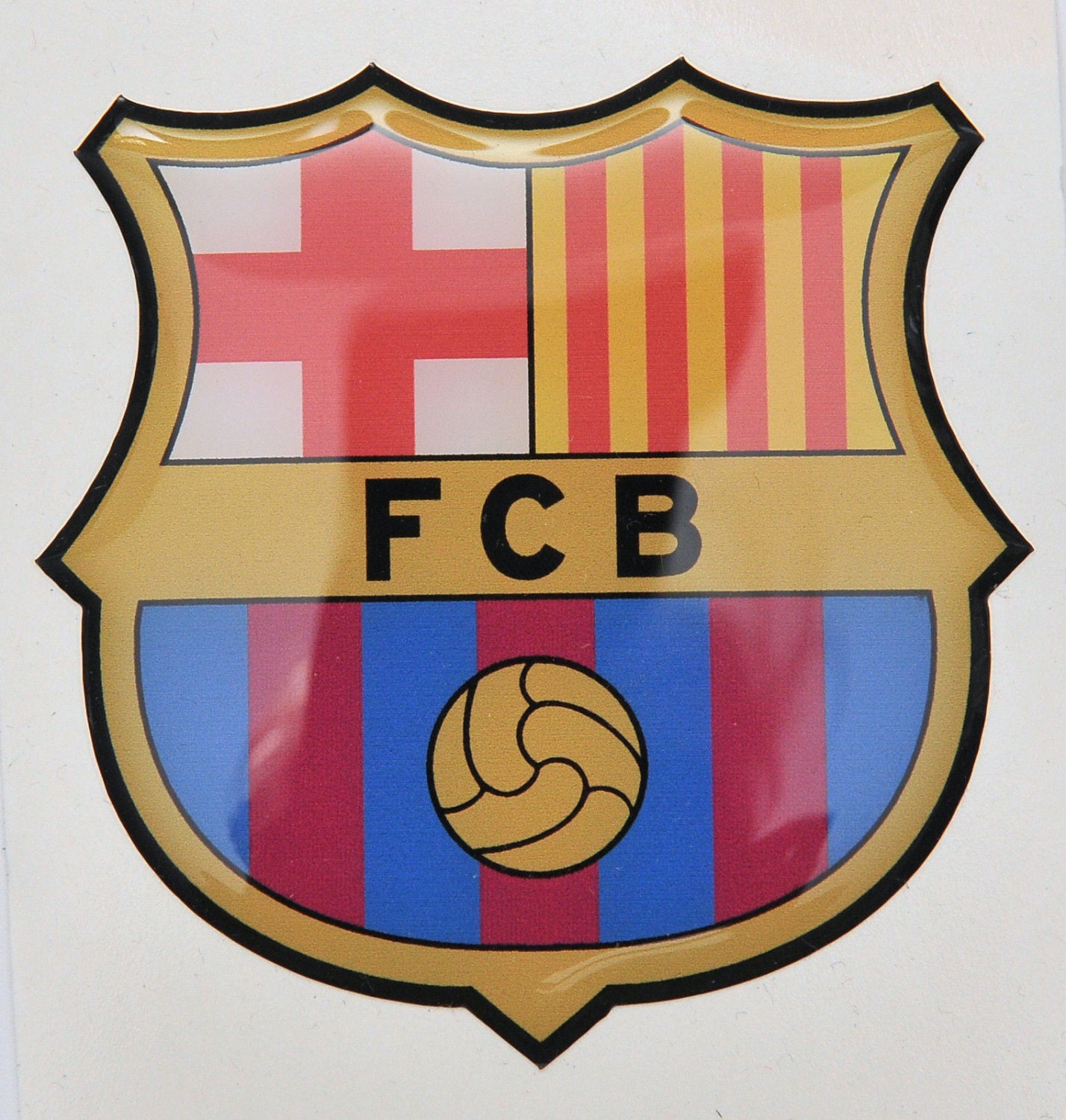Barcelona voetbalclub 3D Sticker / embleem koepels | Etsy