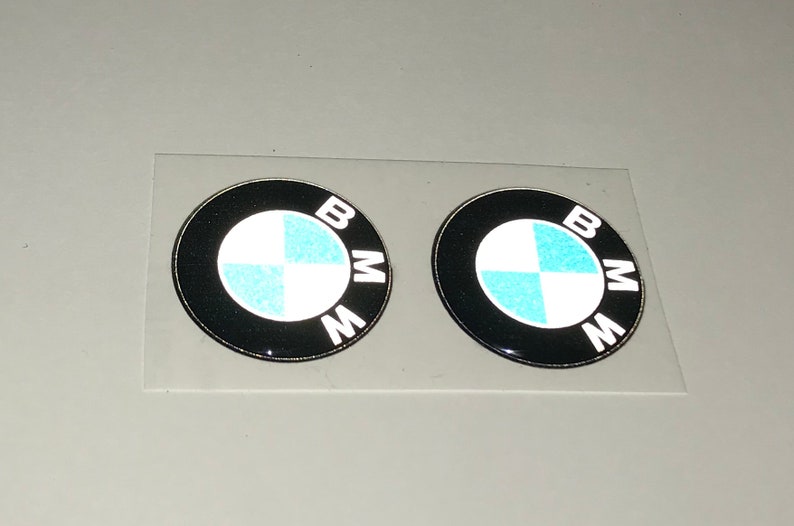 30 mm. 2 pcs BMW Alpina Round Logo 3D Domed Badge Sticker