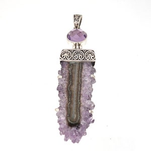 Amethyst Stalactite pendant amethyst jewelry stalactite jewelry handmade jewelry Bali jewelry one of a kind pendant