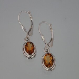 Citrine earrings Sterling silver earrings Citrine Jewelry Dainty earrings Gift Jewelry Handmade Jewelry