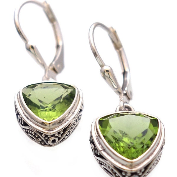 Peridot Earrings handmade jewelry Peridot Jewelry Gemstone Jewelry Dangle earrings