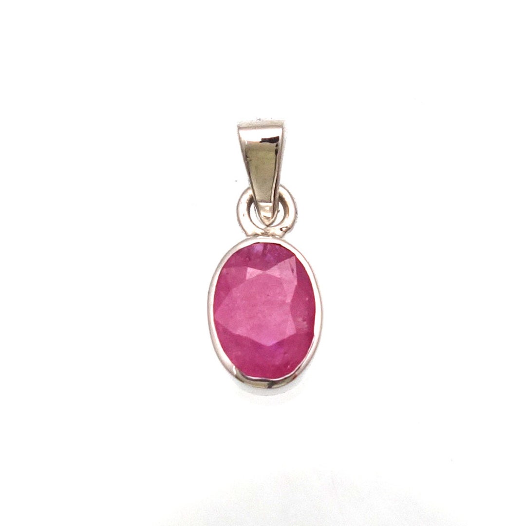 Ruby Pendant Genuine Ruby Handmade Jewelry Ruby Necklace Dainty Ruby ...