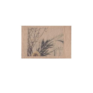 Wildflowers Botanical Textile Artwork, Handprinted, Mixed Media-Photography, Vintage Floral Tapestry Art