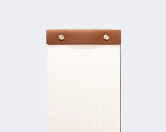 Personalisierter Notizblock aus Leder, nachfüllbar Notizblock A6, Notizblock mit Monogramm, Schreibtischnotizbuch