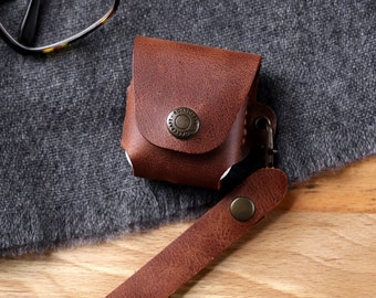 Leather Case for AirPods, Leather Airpod Case, Leather AirPods Charger Case, Airpod Sleeve, Airpods Belt Case, Tech Gifts, Gift for Bestie