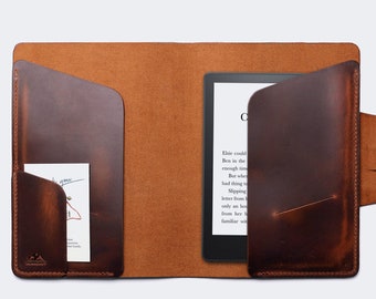 Kindle Scribe 2022 Case / Leather Digital Notebook Cover / Personalized Leather Kindle Sleeve / Engraved Kindle Scribe Case / Kindle Scribe