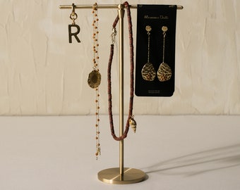 Schmuckständer / Messing Schmuckständer / T-Bar Ohrringständer / Ohrring-Halskettenständer / Schmuck-Aufhänger, Armband-Halter, Halskette Display