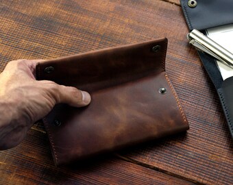 personalised leather tobacco pouch Personalized Leather Tobacco Pouch, Full Grain Leather, Handmade