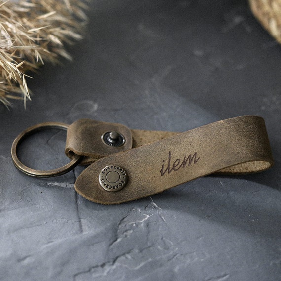 Beau Leather Key Ring in Black – Atelier Du Sac