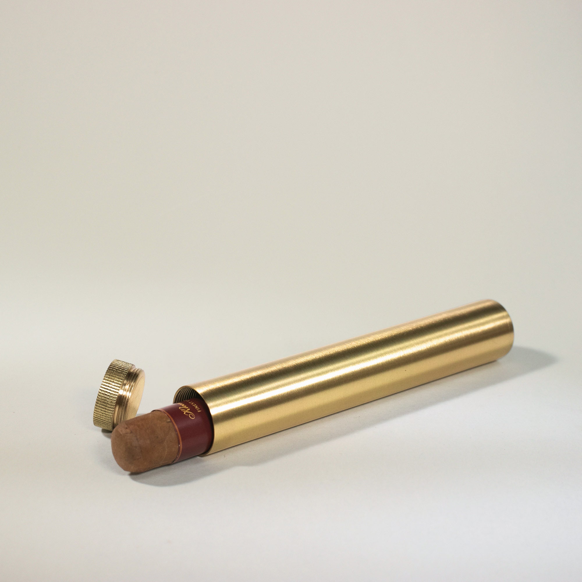 Solid Brass Doob tube for Storing & Preserving Cannabi · Lacannapa
