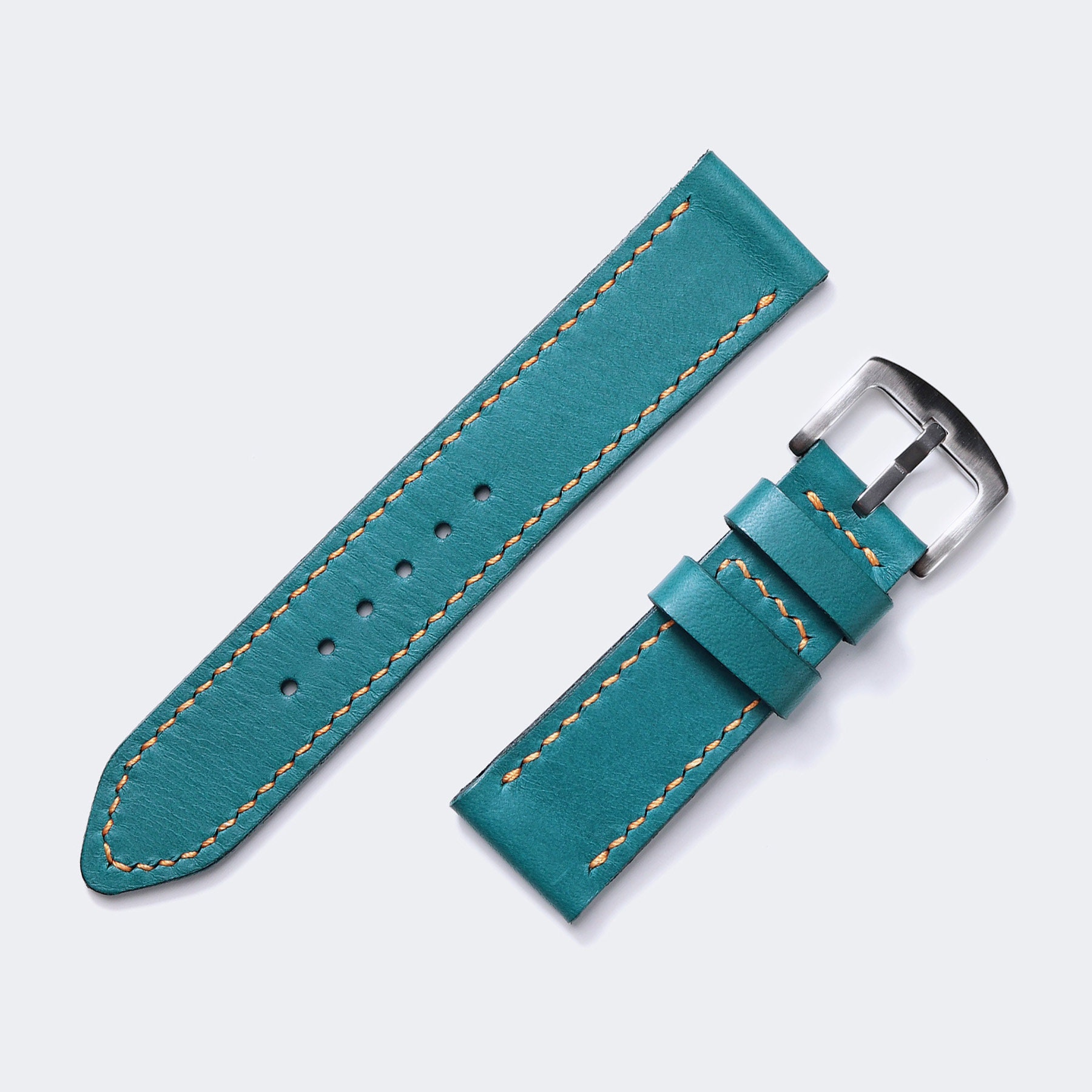 Teal leather watch strap hotsell