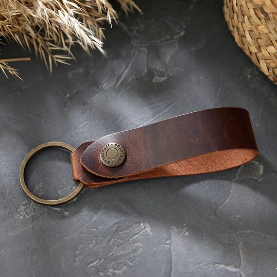 Leather Personalized Key Ring No. 6 | USA Made | Col Littleton