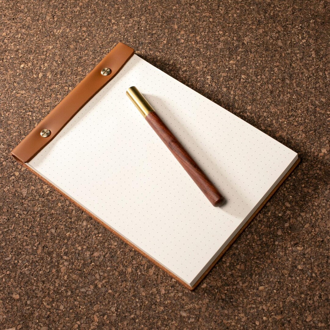 Leather A5 Big Notepad for Desktop / Notes and Drawing Sketches - Etsy