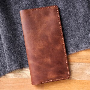 iPhone 12/13 Leather Wallet Case / iPhone 12 Pro Max Wallet Case / Tobacco Leather iPhone Wallet / Personalized iPhone 13 Pro Max Sleeve image 4