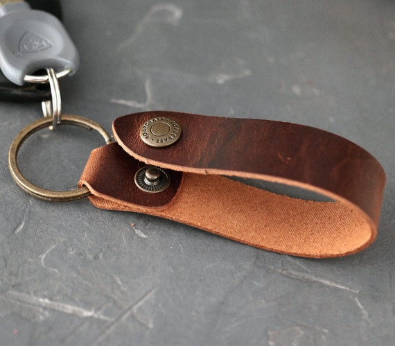 Handmade Leather Key Fob / Key Chain — Made Solid