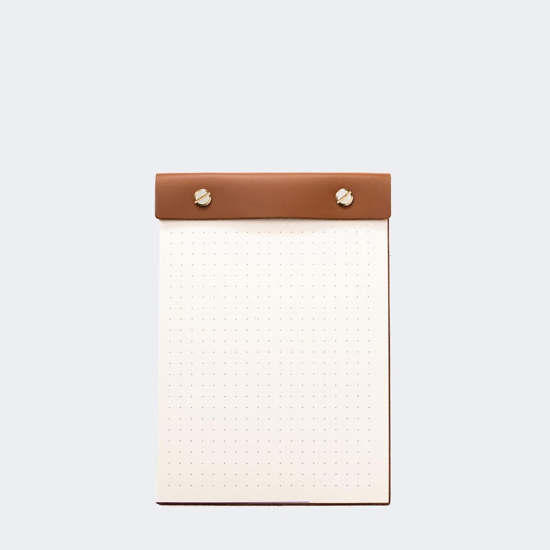 Personalized Leather Notepad, Refillable A6 Memo Pad, Monogrammed ...