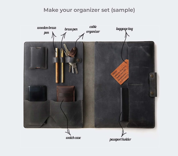 MacBook Air 15 2023 Case MacBook Pro 13 Leather Case MacBook Air M2 Organizer Personalized Leather Folio Sleeve Leather Portfolio Etsy