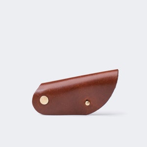 Schlüssel-Organizer aus Leder, Schlüsselhalter aus Leder mit Zugriemen, Schlüsselhalter, Schlüsseletui mit Schlüsselring, Geschenk für ein neues Zuhause, Minimalistischer Schlüsselhalter