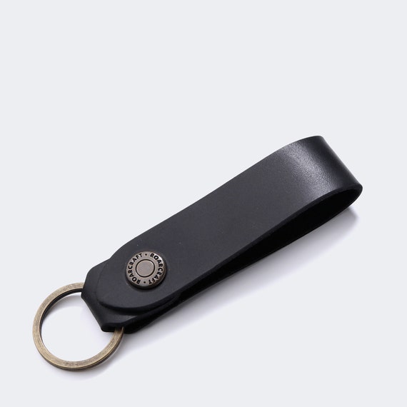 Personalized Leather Keychain Key Chain Ring - The Henry, Blackat Holtz Leather