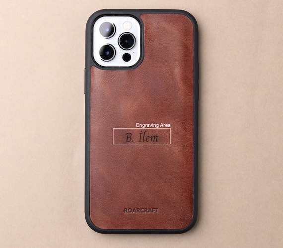 Personalised Leather iPhone 14 Plus Case