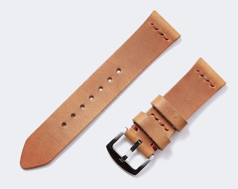 Leather 20mm Watch Strap / 18mm  22 mm 24mm 26mm, Mustard Leather Watch Strap / Handmade Leather Watch Band, Panerai, Tudor, Seiko