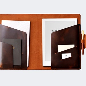 Leather Supernote A5 X Case / Leather Supernote A5 X Cover / A5 X Notebook Folio / Organizer for B5 Notebook / Engraved B5 Leather Journal