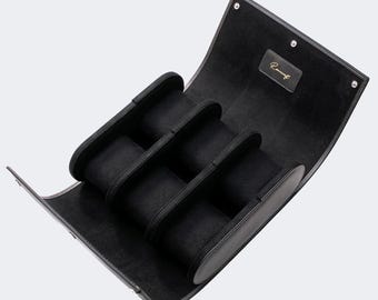 Leder Doppel-Uhren-Reise-Etui, Uhrenrolle