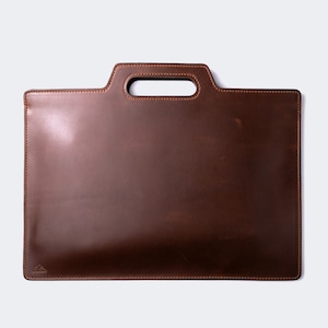 Cartera delgada de cuero / Bolso de cuero con funda / Maletín delgado / Bolso delgado minimalista / Bolso para MacBook / Regalo para el Día del Padre