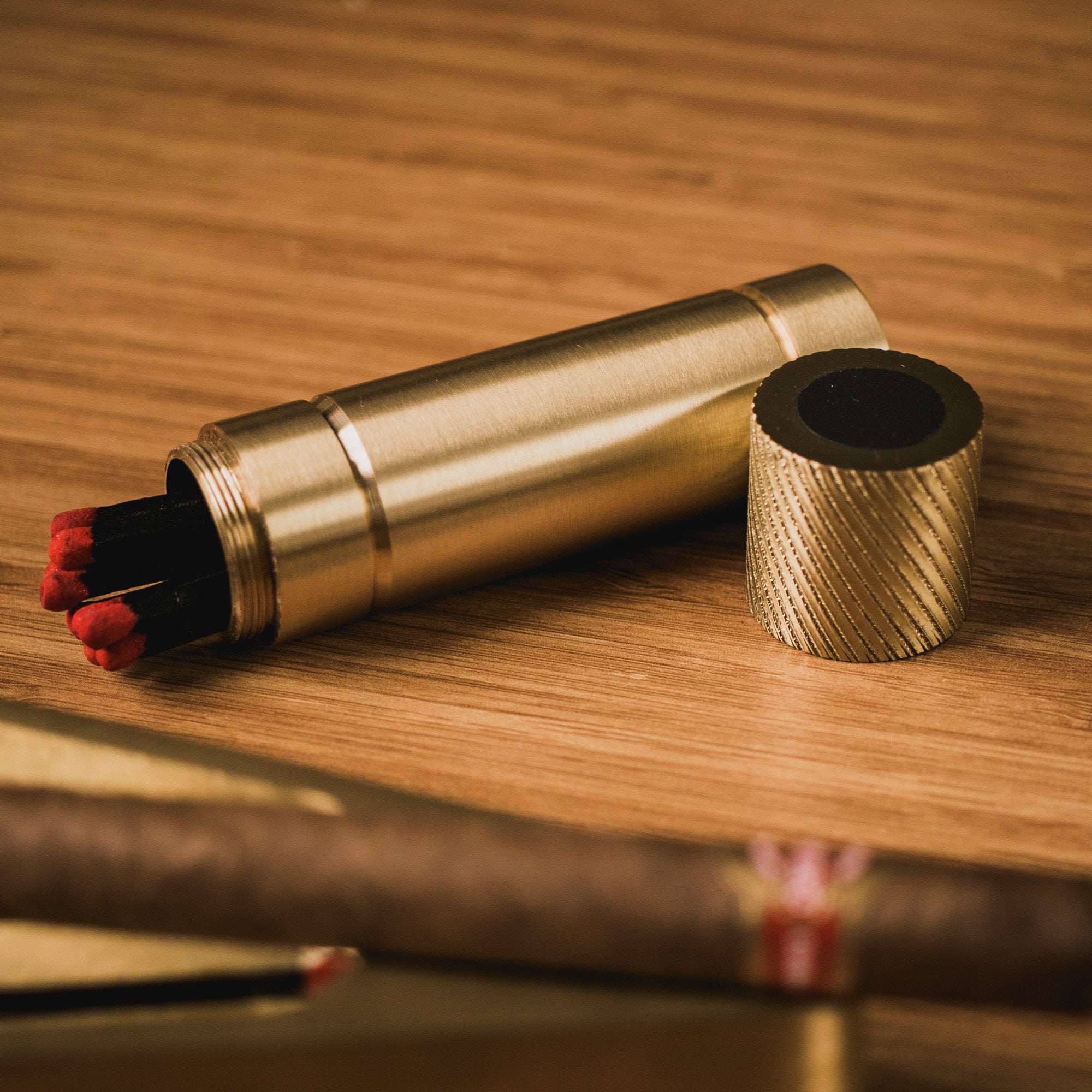 真鍮製マッチホルダー：モダンベスタケース、マッチチューブ - Etsy 日本