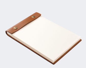 A6 Notizblock aus Leder für den Schreibtisch / für Notizen und Skizzen