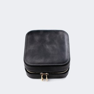 Portagioie da viaggio in pelle / Portagioie / Portagioie da viaggio / Portagioie di lusso in pelle per diamanti / Regalo per lei / Regalo per damigella d'onore