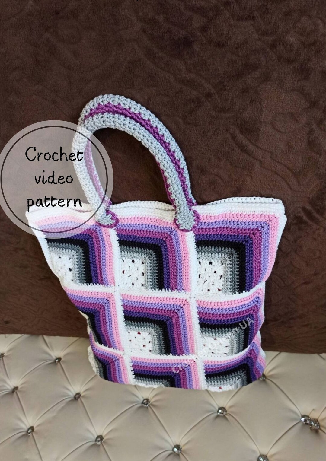Crochet Bag Video Pattern,crochet Bag Video Tutorial, Crochet Bag