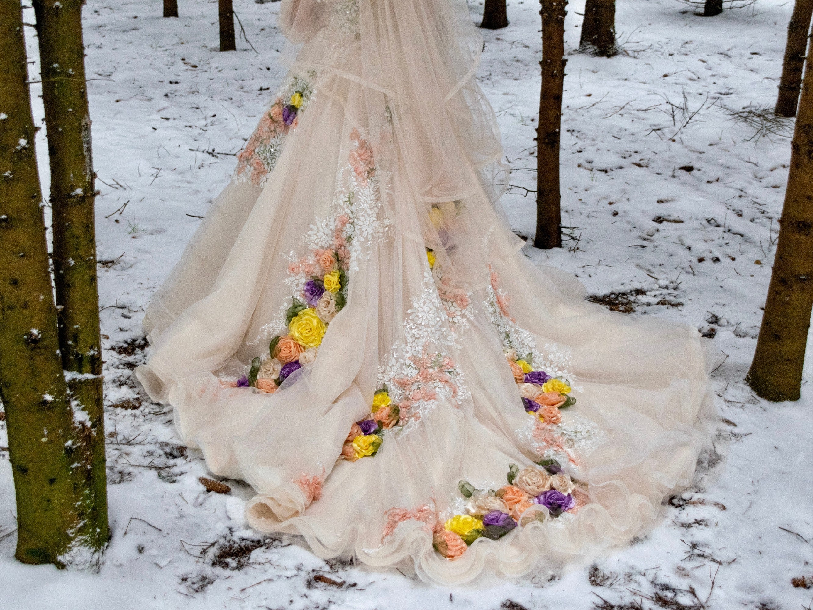 Fairytale wedding dress Inga Ezergale Design Rose Collection 2022